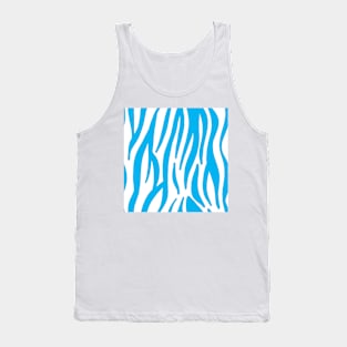 Blue Zebra Tank Top